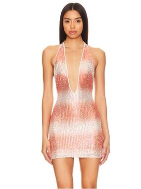 superdown Angie Deep V Mini Dress